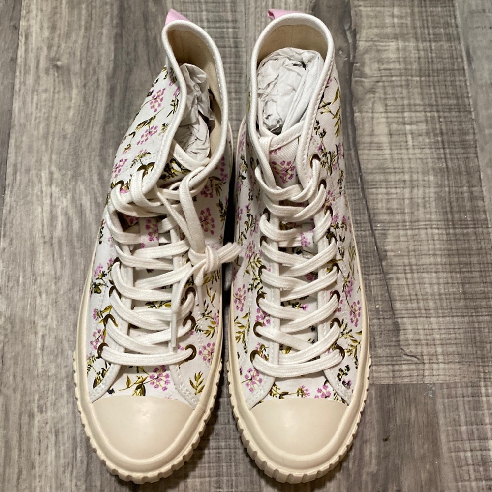 J. Crew HighTop Floral Shoes Size 7.5
